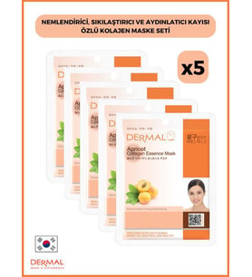 Dermal Nemlendirici, Sıkılaştırıcı Ve Aydınlatıcı Kayısı Özlü Kolajen Maske 23gr 5 Adet