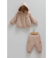 Caramell Cotton Jasmi %100 Pamuk 2'li Takım 62-68 cm 3-6 Ay Kahve CRML.KHV.TKK1142-6268