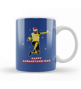 Happy Aubameyang Mas Football Christmas Kupa Bardak Porselen
