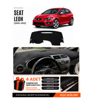 SEAT LEON (2005-2012) Uyumlu Torpido Örtüsü Torpido Kılıfı - Siyah