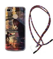 General Mobile GM8 Go GM9 GM20 Pro Plus Kılıf Boyun Asklı Rasta Silikon Kız ve Kedi 1762