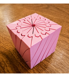 Northcity 3D Baskı Twisting Küp - Mekanik Dönen Bulmaca Küpü-Pembe