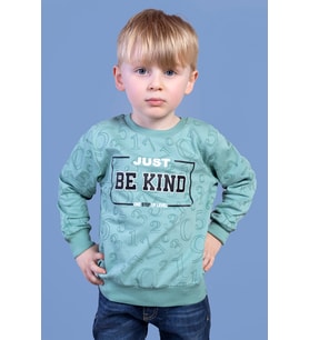 Toontoy Erkek Çocuk Sayı Baskılı Sweatshirt (Yeşil)