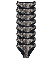 Mulvxbrf Brf02 8 Adet Leopar Desenli Likralı Yumuşak Dokulu Kadın Slip Külot (Mulvix)