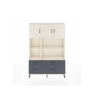 Arges Dolap 8 Raflı 4 Çekmeceli 3 Kapaklı 132x30x195 Aytaşı-Aytaşı/Antrasit