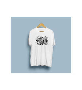 Oversize Hip Hop Graffiti Tasarım Unisex T-shirt