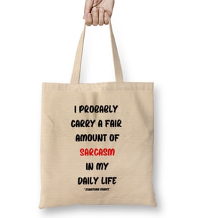 Sarcasm Funny Sayings Quote lover Gift For Women And Men - Vintage Retro Rainbow Style Bez Çanta Uzun Saplı