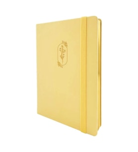 VICTORIA'S JOURNALS 1655 BUJO VEGAN DERİ 14X21 160gr.96YP. ÇİZGİLİ DEFTER SARI