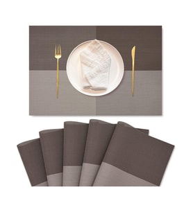 Masa Örtüsü 4'lü Set Amerikan Servis Sunum Altlığı Yıkanabilir Yanmaz 45 x 30 cm Tabak Sunum Altlığı (Çok Renkli)
