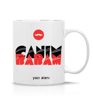 Babalara Özel Canım Babam Yazılı Hediye Çay Kahve Kupa Bardak-baba4