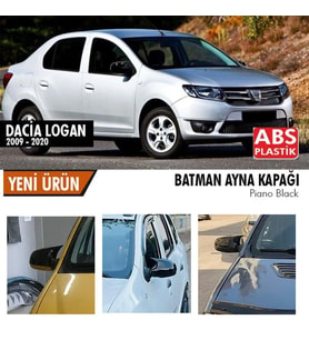 Dacia logan Yarasa Ayna Kapağı Batman Parlak Siyah Piano Black