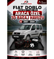 Fiat Doblo Kisa Şase ( ) 2001 - 2009 Araca Özel 3D Bagaj Havuzu