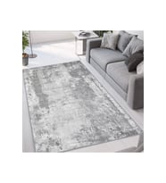 Rovigo Home Dijital Baskı Yıkanabilir Kaymaz Taban Salon Halısı RVG1063 50x80 cm (Gri)