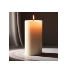 Soya Parafinli Beyaz (1 Adet) 70-80 Saat Yanma Süreli Çap:10 Cm Boy:10 Silindir Blok Mum Beyaz