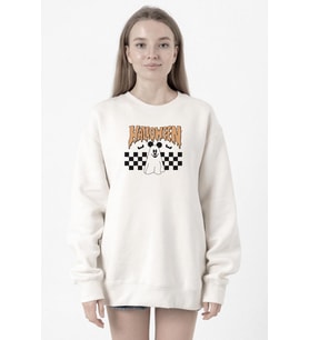 Halloween Mickey Ghost Beyaz Kadın 2ip Sweatshirt