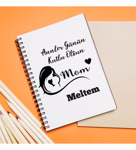 Anneler Günü Tasarımlı Defter Kişiye Özel