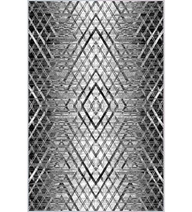 Eliana Home Baskılı, Yıkanabilir Kaymaz Taban Salon Halısı LNA0059-SM01 100x150 cm (Gri)