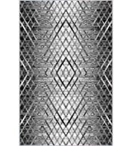 Eliana Home Baskılı, Yıkanabilir Kaymaz Taban Salon Halısı LNA0059-SM01 100x150 cm (Gri)