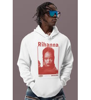 Rihanna Badgirl Baskılı Unisex Oversize Şarkıcı Hoodie
