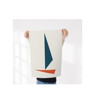 Modern Soyut Geometrik Poster – Yelken Temalı Çerçevesiz Poster- Duvar Dekoru -Dijital Baskı (Çok Renkli)