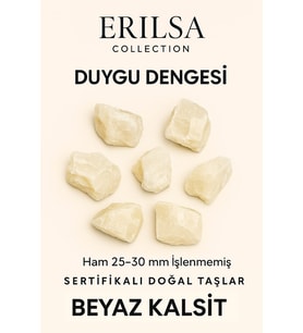 Sertifikalı Ham İşlenmemiş Beyaz Kalsit Taşı Kütle Zihni Arındırır ve Enerji Alanını Temizler