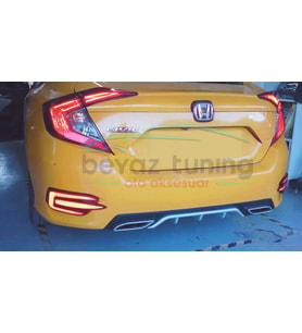 Honda Civic FC5 Arka Difüzör Tampon Plastik Orjinal 2016 Sonrası
