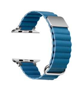 Apple Watch Ultra 49mm Uyumlu Kordon PU Deri Bakla Tasarımlı Mıknatıslı KRD-78 Kayış