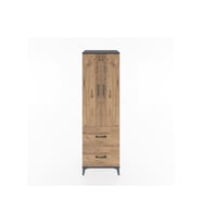Hyperion Dolap 4 Raflı 2 Çekmeceli 2 Kapaklı 60x44x195 Antrasit-Çam