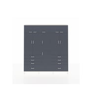 Arges Gardrop 8 Raflı 8 Çekmeceli 3 Askılı 220x30x243 Aytaşı-Antrasit