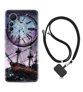Xiaomi 12 Lite Kılıf Silikon Boyun Askılı İpli Desenli Silikon Time 1749