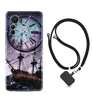 Xiaomi 12 Lite Kılıf Silikon Boyun Askılı İpli Desenli Silikon Time 1749