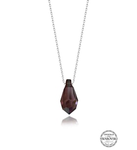 Swarovski Crystal Kadın Ametist Gümüş Kolye