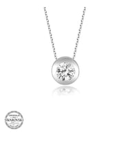 SWAROVSKİ TAŞLI DAMLA TEK TAŞ 925 AYAR GÜMÜŞ KOLYE
