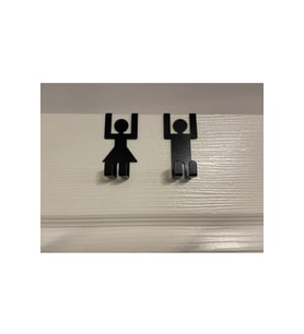 Kapı Arkası Askılık Kız Ve Erkek Siyah Metal Ayaklı Askılık 6 cm