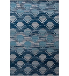 Eliana Home Baskılı, Yıkanabilir Kaymaz Taban Salon Halısı LNA1810 100x150 cm (Mavi)