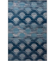 Eliana Home Baskılı, Yıkanabilir Kaymaz Taban Salon Halısı LNA1810 100x150 cm (Mavi)