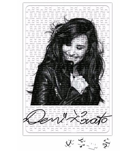 Demi Lovato B&W Autografada Puzzle 240 Parça Yapboz