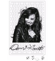 Demi Lovato B&W Autografada Puzzle 240 Parça Yapboz