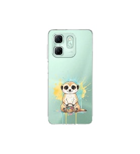 Infinix Hot 50i ile Uyumlu Splash Mirket Tasarımlı Şeffaf Silikon Kılıf