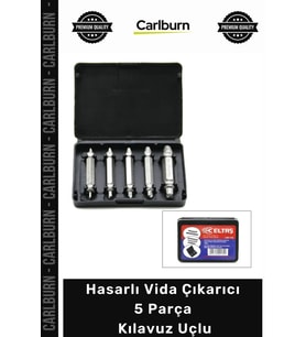 Özel Üretim Profesyonel Kırık Cıvata Sökücü Çelik Hasarlı Vida Çıkarıcı 5 Parça Kılavuz Uçlu