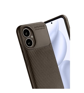 Honor 400 Kılıf Auto Fus Karbon Kapak - Kahverengi