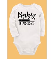Organik Baskılı Pamuklu Unisex Bebek Body UZUNKOLE2