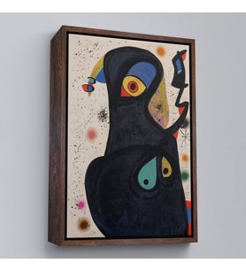 Çerçeveli Citon Joan Miro - Vladimir Tablo (Siyah)