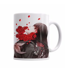 Girl Rose Kupa Bardak Porselen