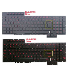 Asus GX700V0 Klavye Işıklı V2 (Küçük Enter)