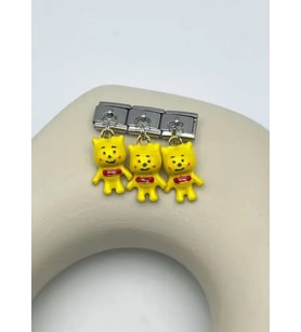 Çelik Silver Sarı Ayıcık Sallantılı Nomi Charm - 25crm49