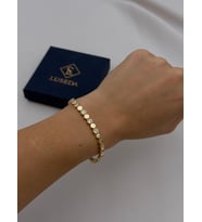 VIP Petek Form 17+2 CM Ayarlanabilir Gold Bileklik