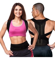 Fitness Bayan Erkek Vücut Şekillendirici Korse Balenli Sırt Omuz Dik Duruş Korsesi