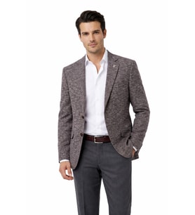 Erkek Tek Spor Ceket 4 Drop Çift Yırtmaçlı Mevsimlik BGL-ST05331 (Bordo)