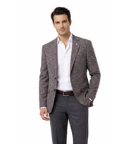 Erkek Tek Spor Ceket 4 Drop Çift Yırtmaçlı Mevsimlik BGL-ST05331 (Bordo)